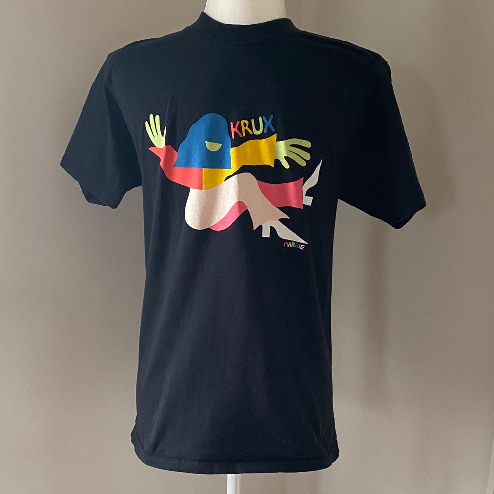 NHS Black Krux Marbie skater tee